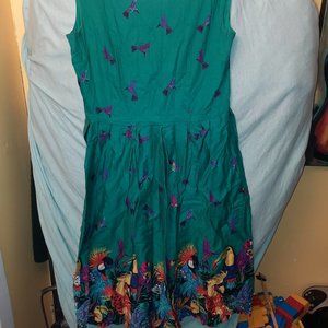 Lindy Bop Tropical Birds swing dress